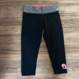 Pink 3-quarter length leggings